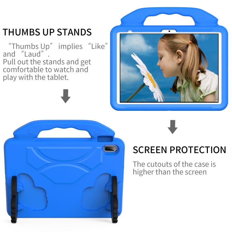 For iPad Air 11 2025 / 2024 Children EVA Shockproof Tablet Case with Thumb Bracket(Blue) - iPad Air 11 2025 / 2024 Cases by PMC TechLife | Online Shopping South Africa | PMC TechLife | Buy Now Pay Later Mobicred