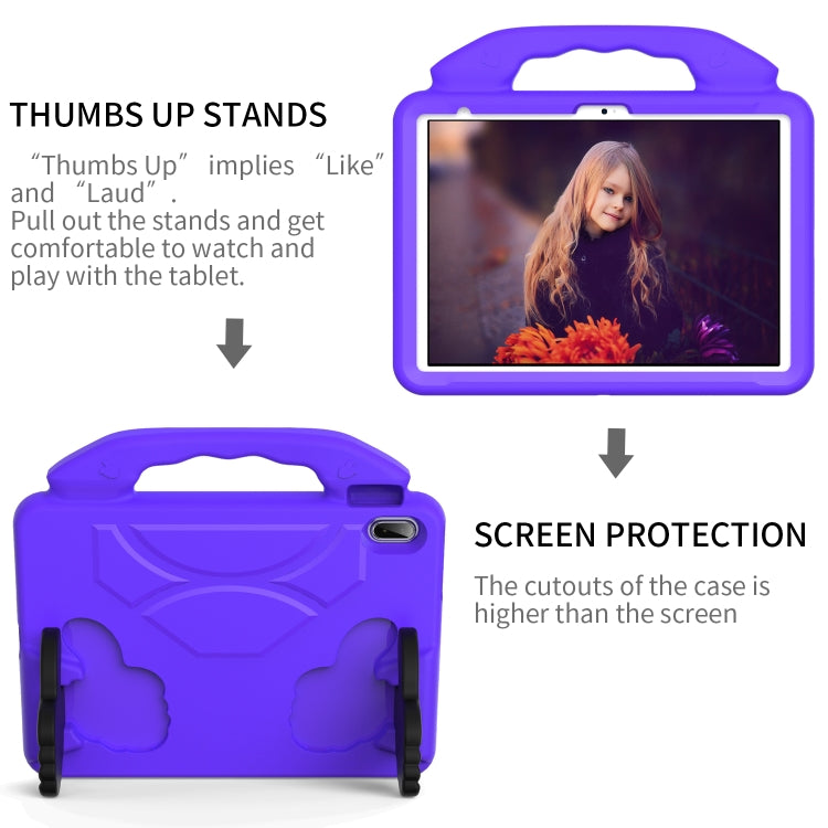For iPad Air 11 2025 / 2024 Children EVA Shockproof Tablet Case with Thumb Bracket(Purple) - free shipping - PMC TechLife - Order now!