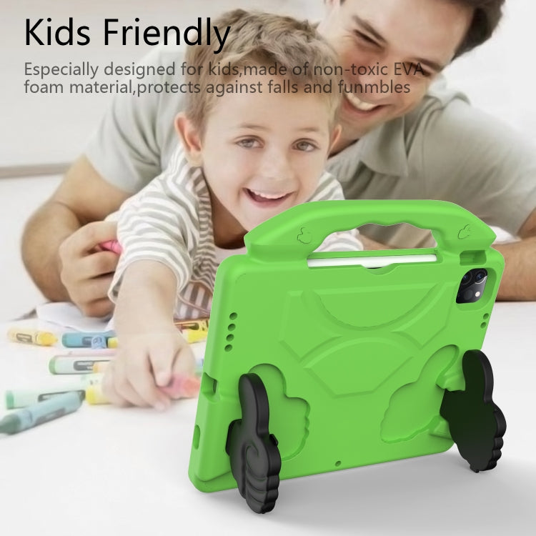 For iPad Pro 11 2024 Children EVA Shockproof Tablet Case with Thumb Bracket(Green) - iPad Pro 11 2024 Cases by PMC TechLife | Online Shopping South Africa | PMC TechLife | Buy Now Pay Later Mobicred