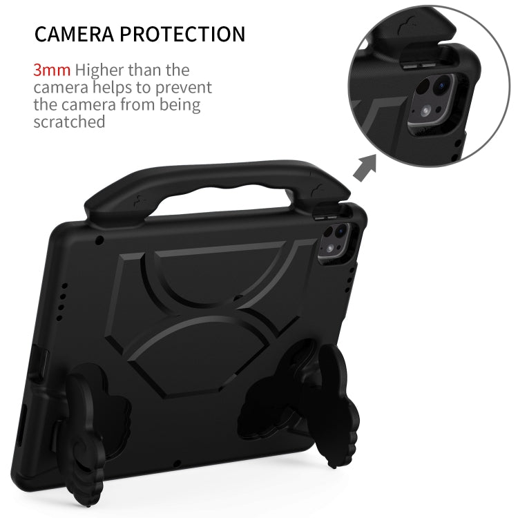 For iPad Pro 13 2024 Children EVA Shockproof Tablet Case with Thumb Bracket(Black) - iPad Pro 13 2024 Cases by PMC TechLife | Online Shopping South Africa | PMC TechLife | Buy Now Pay Later Mobicred