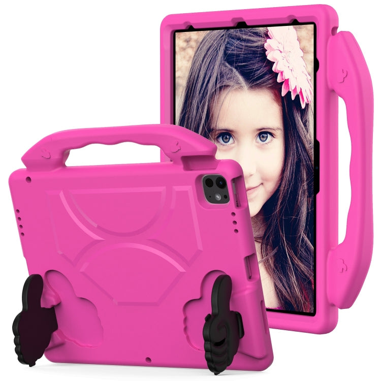 For iPad Pro 13 2024 Children EVA Shockproof Tablet Case with Thumb Bracket(RoseRed) - iPad Pro 13 2024 Cases by PMC TechLife | Online Shopping South Africa | PMC TechLife | Buy Now Pay Later Mobicred