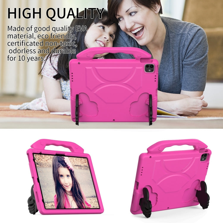 For iPad Pro 13 2024 Children EVA Shockproof Tablet Case with Thumb Bracket(RoseRed) - iPad Pro 13 2024 Cases by PMC TechLife | Online Shopping South Africa | PMC TechLife | Buy Now Pay Later Mobicred
