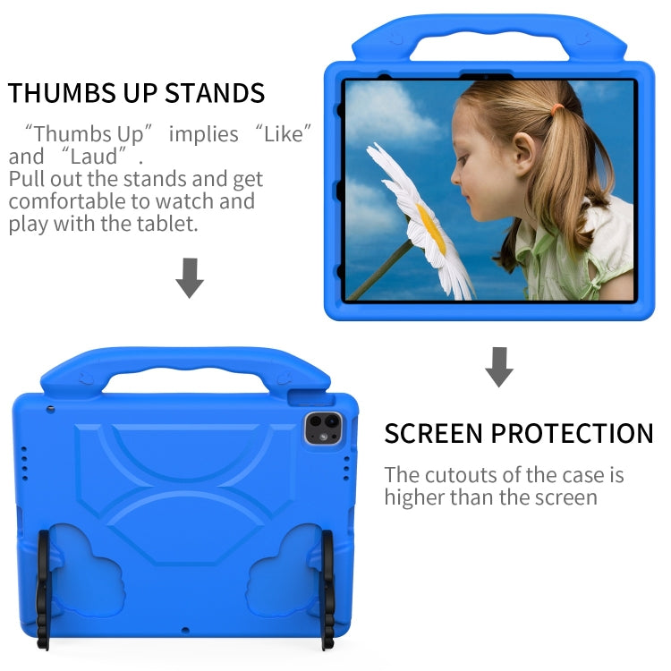 For iPad Air 13 2025 / 2024 Children EVA Shockproof Tablet Case with Thumb Bracket(Blue) - iPad Air 13 2025 / 2024 Cases by PMC TechLife | Online Shopping South Africa | PMC TechLife | Buy Now Pay Later Mobicred