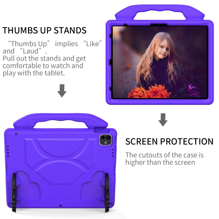 For iPad Air 13 2025 / 2024 Children EVA Shockproof Tablet Case with Thumb Bracket(Purple) - free shipping - PMC TechLife - Order now!