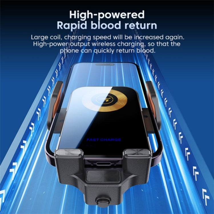 X15 Wireless Charger Mobile Phone Bracket Car Air Vent Cell Phone Mount Holder(Black) - Car Charger by PMC TechLife | Online Shopping South Africa | PMC TechLife | Buy Now Pay Later Mobicred