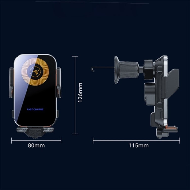 X15 Wireless Charger Mobile Phone Bracket Car Air Vent Cell Phone Mount Holder(Black) - Car Charger by PMC TechLife | Online Shopping South Africa | PMC TechLife | Buy Now Pay Later Mobicred