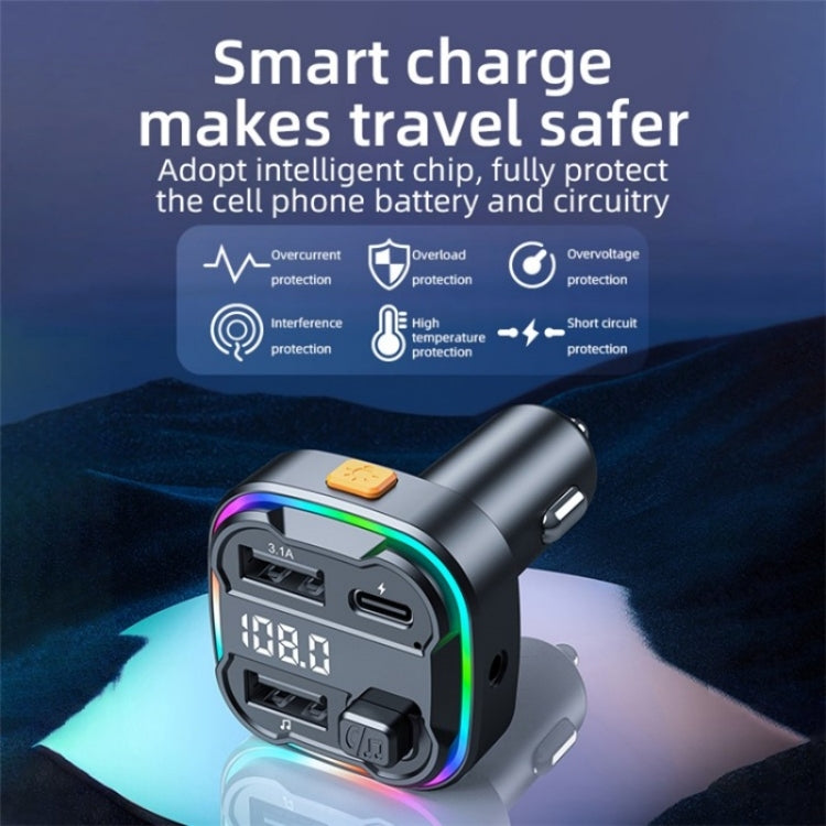 C3 Dual USB Car Charger Bluetooth Hands-free Call Adapter FM Transmitter Car MP3 Music Player - Car Charger by PMC TechLife | Online Shopping South Africa | PMC TechLife | Buy Now Pay Later Mobicred