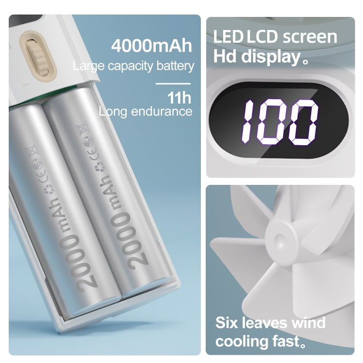 FC1 100 Wind Speed Levels Summer Cooler Desktop Fan Turbine Handheld Fan(White) - Electric Fans by PMC TechLife | Online Shopping South Africa | PMC TechLife | Buy Now Pay Later Mobicred