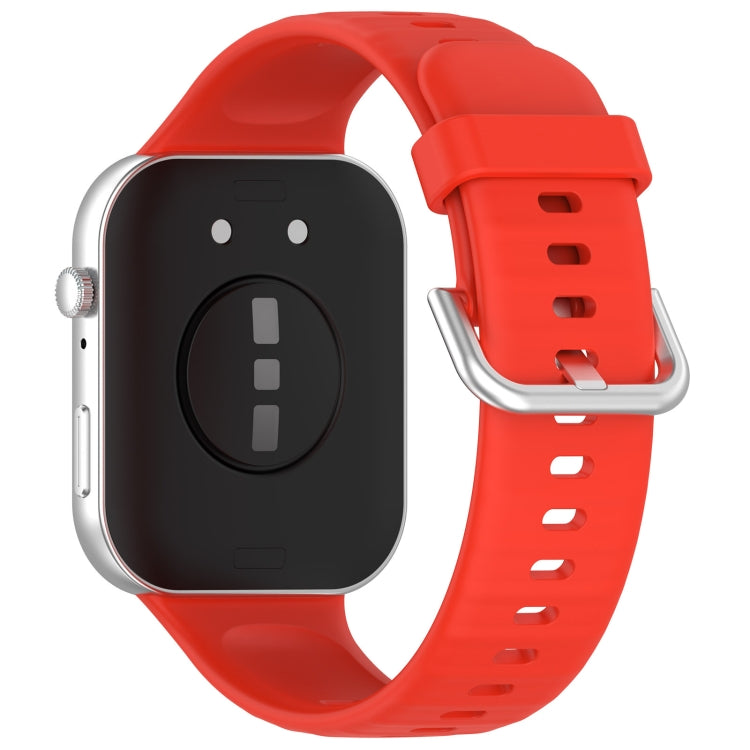 For Huawei Watch Fit3 Silicone Soft Watch Band + Clear Watch Protective Case Set(Red) - Watch Bands by PMc TechLife | Online Shopping South Africa | PMc TechLife | Buy Now Pay Later Mobicred