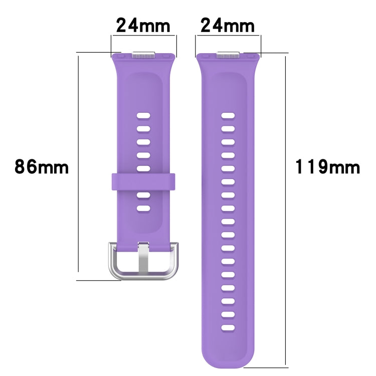 For Huawei Watch Fit3 Silicone Soft Watch Band + Clear Watch Protective Case Set(Lilac Purple) - Watch Bands by PMc TechLife | Online Shopping South Africa | PMc TechLife | Buy Now Pay Later Mobicred