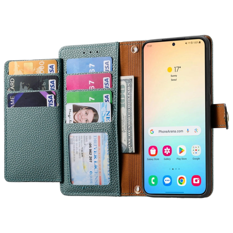 For Samsung Galaxy S25+ 5G Love Zipper Lanyard Leather Phone Case(Green) - Galaxy S25+ 5G Cases by PMC TechLife | Online Shopping South Africa | PMC TechLife | Buy Now Pay Later Mobicred