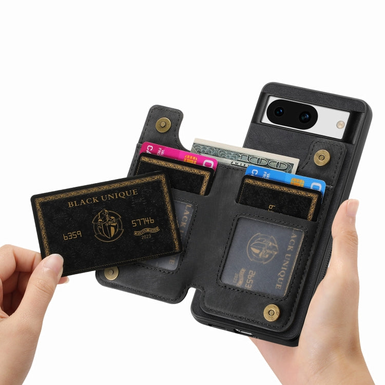 For Google Pixel 9 Pro XL Retro Leather Zipper Wallet Back Phone Case(Black) - Google Cases by PMC TechLife | Online Shopping South Africa | PMC TechLife | Buy Now Pay Later Mobicred