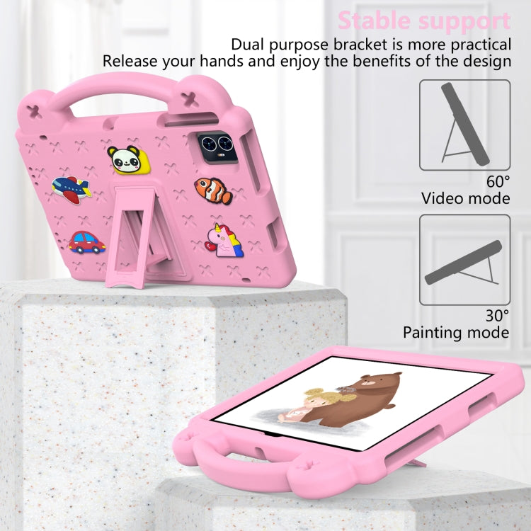 For Teclast M50 HD 10.1 / M50 Pro 10.1 2023 Handle Kickstand Children EVA Shockproof Tablet Case(Pink) - Teclast by PMC TechLife | Online Shopping South Africa | PMC TechLife | Buy Now Pay Later Mobicred