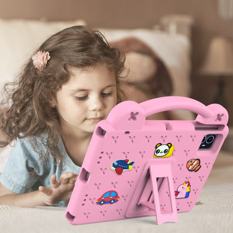 For Teclast M50 HD 10.1 / M50 Pro 10.1 2023 Handle Kickstand Children EVA Shockproof Tablet Case(Pink) - Teclast by PMC TechLife | Online Shopping South Africa | PMC TechLife | Buy Now Pay Later Mobicred