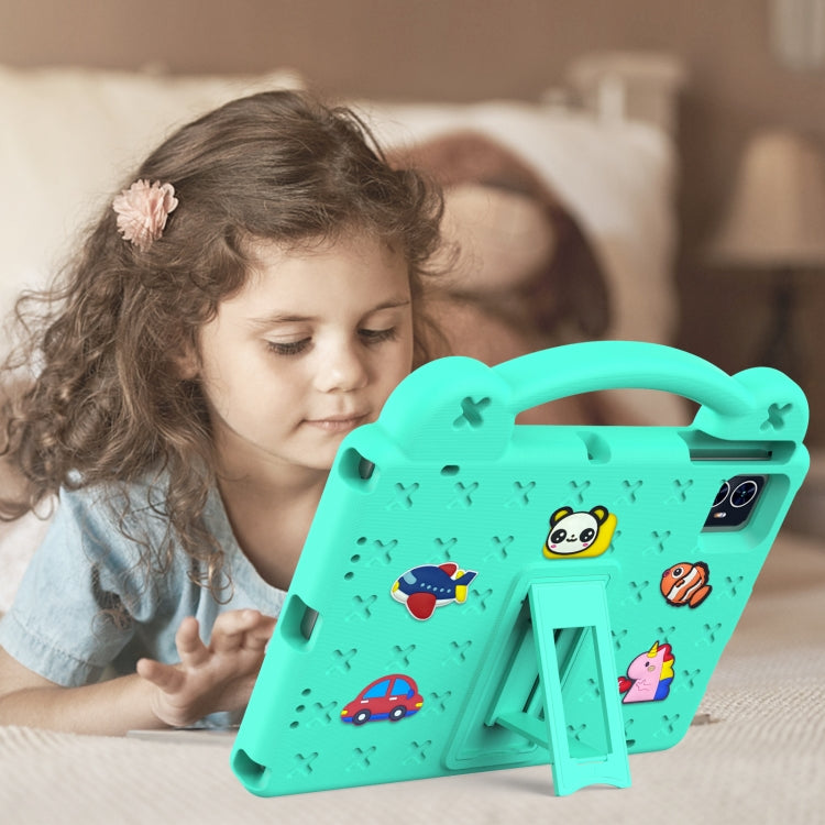 For Teclast M50 HD 10.1 / M50 Pro 10.1 2023 Handle Kickstand Children EVA Shockproof Tablet Case(Mint Green) - Teclast by PMC TechLife | Online Shopping South Africa | PMC TechLife | Buy Now Pay Later Mobicred