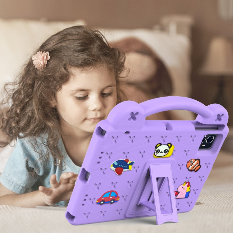 For Teclast M50 HD 10.1 / M50 Pro 10.1 2023 Handle Kickstand Children EVA Shockproof Tablet Case(Light Purple) - Teclast by PMC TechLife | Online Shopping South Africa | PMC TechLife | Buy Now Pay Later Mobicred