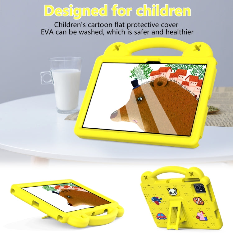 For Teclast M50 HD 10.1 / M50 Pro 10.1 2023 Handle Kickstand Children EVA Shockproof Tablet Case(Yellow) - free shipping - PMC TechLife - Order now!
