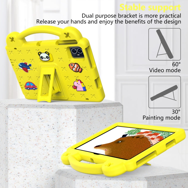 For Teclast M50 HD 10.1 / M50 Pro 10.1 2023 Handle Kickstand Children EVA Shockproof Tablet Case(Yellow) - free shipping - PMC TechLife - Order now!