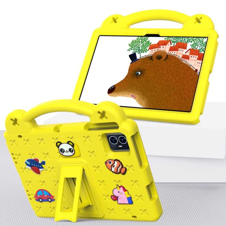 For Teclast M50 HD 10.1 / M50 Pro 10.1 2023 Handle Kickstand Children EVA Shockproof Tablet Case(Yellow) - free shipping - PMC TechLife - Order now!