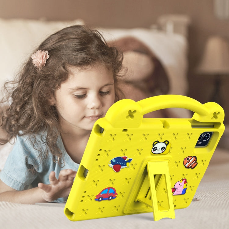 For Teclast M50 HD 10.1 / M50 Pro 10.1 2023 Handle Kickstand Children EVA Shockproof Tablet Case(Yellow) - free shipping - PMC TechLife - Order now!