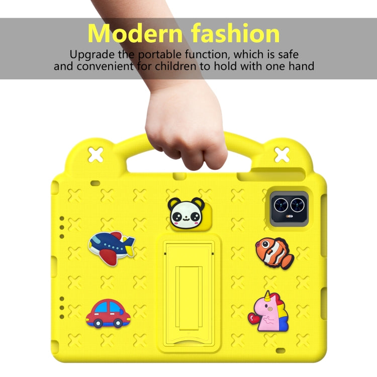 For Teclast M50 HD 10.1 / M50 Pro 10.1 2023 Handle Kickstand Children EVA Shockproof Tablet Case(Yellow) - free shipping - PMC TechLife - Order now!