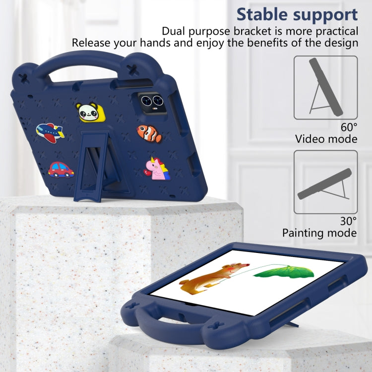 For Teclast M50 HD 10.1 / M50 Pro 10.1 2023 Handle Kickstand Children EVA Shockproof Tablet Case(Navy Blue) - Teclast by PMC TechLife | Online Shopping South Africa | PMC TechLife | Buy Now Pay Later Mobicred