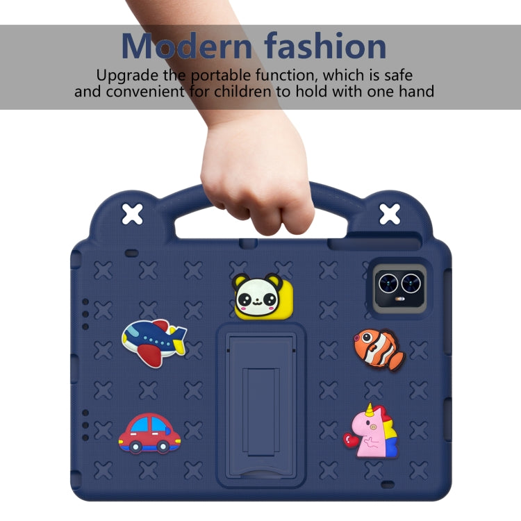 For Teclast M50 HD 10.1 / M50 Pro 10.1 2023 Handle Kickstand Children EVA Shockproof Tablet Case(Navy Blue) - Teclast by PMC TechLife | Online Shopping South Africa | PMC TechLife | Buy Now Pay Later Mobicred