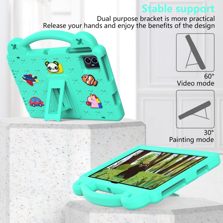 For Walmart ONN 10.1 Gen4 2024 Handle Kickstand Children EVA Shockproof Tablet Case(Mint Green) - Others by PMC TechLife | Online Shopping South Africa | PMC TechLife | Buy Now Pay Later Mobicred