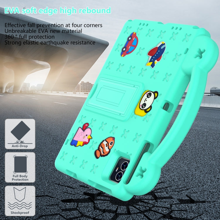 For Walmart ONN 10.1 Gen4 2024 Handle Kickstand Children EVA Shockproof Tablet Case(Mint Green) - Others by PMC TechLife | Online Shopping South Africa | PMC TechLife | Buy Now Pay Later Mobicred