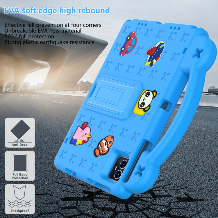 For Walmart ONN 10.1 Gen4 2024 Handle Kickstand Children EVA Shockproof Tablet Case(Sky Blue) - Others by PMC TechLife | Online Shopping South Africa | PMC TechLife | Buy Now Pay Later Mobicred