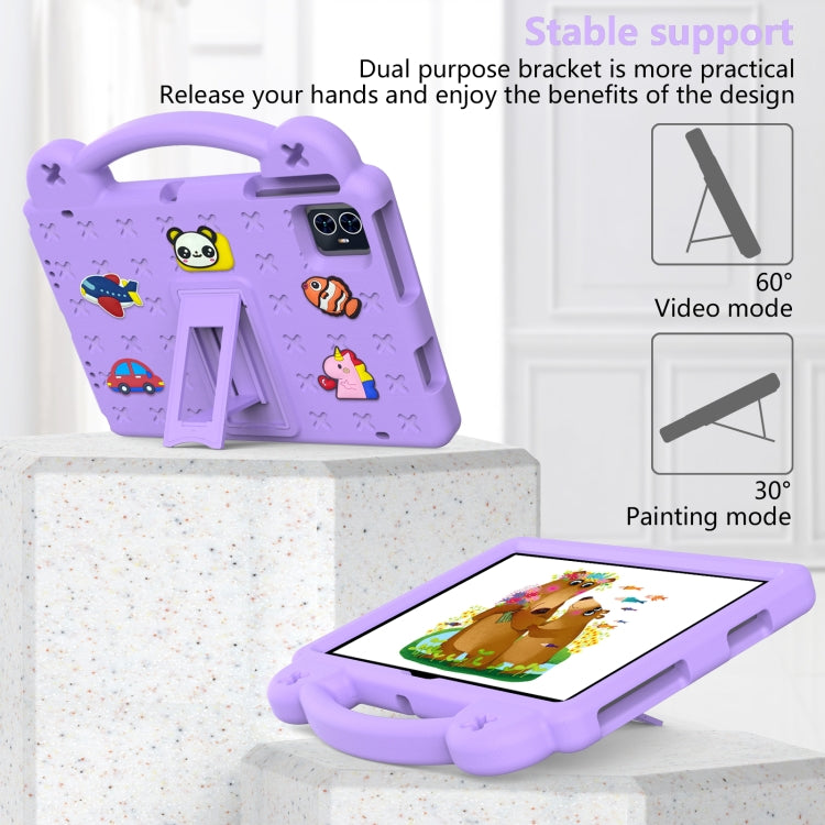 For Walmart ONN 10.1 Gen4 2024 Handle Kickstand Children EVA Shockproof Tablet Case(Light Purple) - Others by PMC TechLife | Online Shopping South Africa | PMC TechLife | Buy Now Pay Later Mobicred
