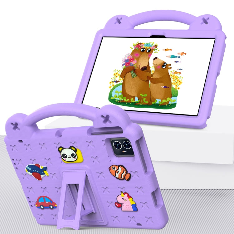 For Walmart ONN 10.1 Gen4 2024 Handle Kickstand Children EVA Shockproof Tablet Case(Light Purple) - Others by PMC TechLife | Online Shopping South Africa | PMC TechLife | Buy Now Pay Later Mobicred