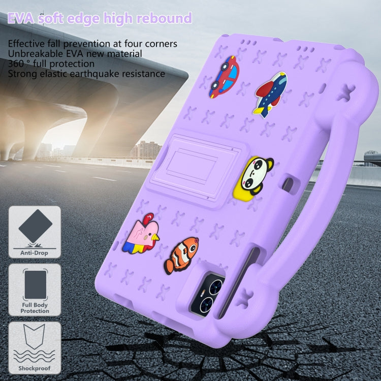 For Walmart ONN 10.1 Gen4 2024 Handle Kickstand Children EVA Shockproof Tablet Case(Light Purple) - Others by PMC TechLife | Online Shopping South Africa | PMC TechLife | Buy Now Pay Later Mobicred