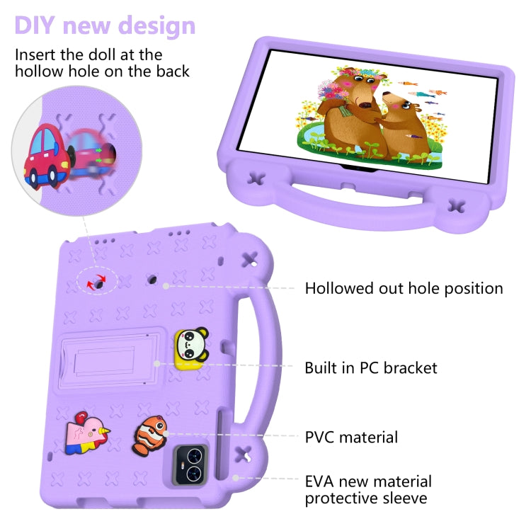 For Walmart ONN 10.1 Gen4 2024 Handle Kickstand Children EVA Shockproof Tablet Case(Light Purple) - Others by PMC TechLife | Online Shopping South Africa | PMC TechLife | Buy Now Pay Later Mobicred