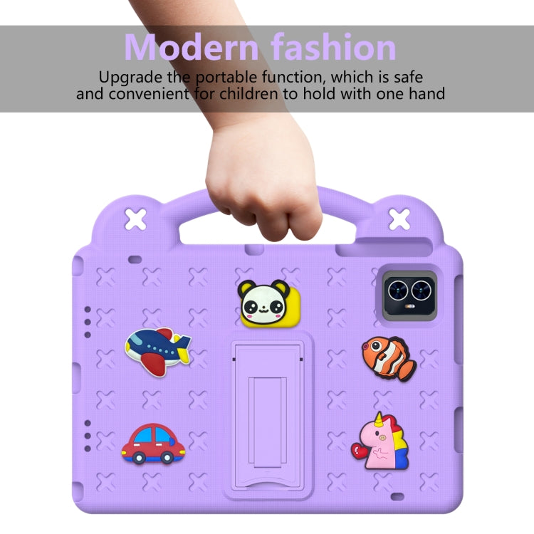 For Walmart ONN 10.1 Gen4 2024 Handle Kickstand Children EVA Shockproof Tablet Case(Light Purple) - Others by PMC TechLife | Online Shopping South Africa | PMC TechLife | Buy Now Pay Later Mobicred