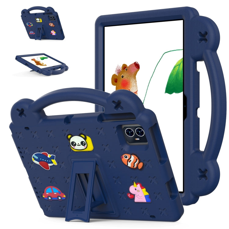 For Walmart ONN 10.1 Gen4 2024 Handle Kickstand Children EVA Shockproof Tablet Case(Navy Blue) - Others by PMC TechLife | Online Shopping South Africa | PMC TechLife | Buy Now Pay Later Mobicred