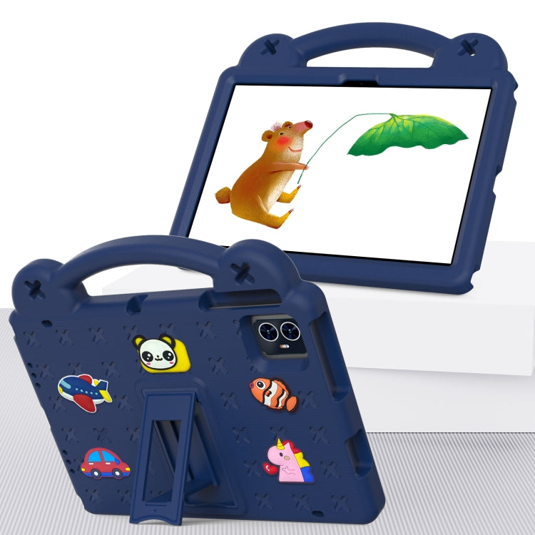 For Walmart ONN 10.1 Gen4 2024 Handle Kickstand Children EVA Shockproof Tablet Case(Navy Blue) - Others by PMC TechLife | Online Shopping South Africa | PMC TechLife | Buy Now Pay Later Mobicred