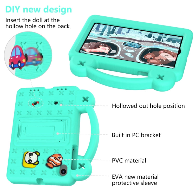 For Walmart Onn 7.0 Gen4 2024 Handle Kickstand Children EVA Shockproof Tablet Case(Mint Green) - Others by PMC TechLife | Online Shopping South Africa | PMC TechLife | Buy Now Pay Later Mobicred