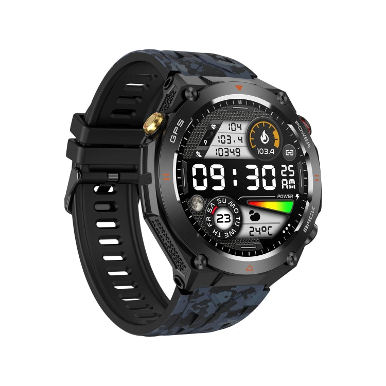 KC82 1.45 inch Color Screen Smart Watch, Support Bluetooth Call / Health Monitoring(Camouflage Black) - Smart Watches by PMC TechLife | Online Shopping South Africa | PMC TechLife | Buy Now Pay Later Mobicred