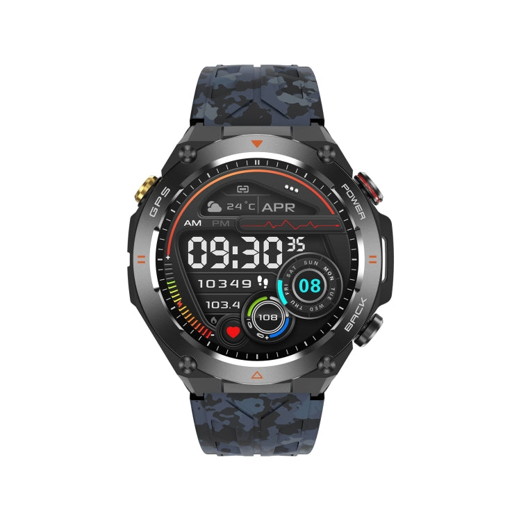 KC82 1.45 inch Color Screen Smart Watch, Support Bluetooth Call / Health Monitoring(Camouflage Black) - Smart Watches by PMC TechLife | Online Shopping South Africa | PMC TechLife | Buy Now Pay Later Mobicred