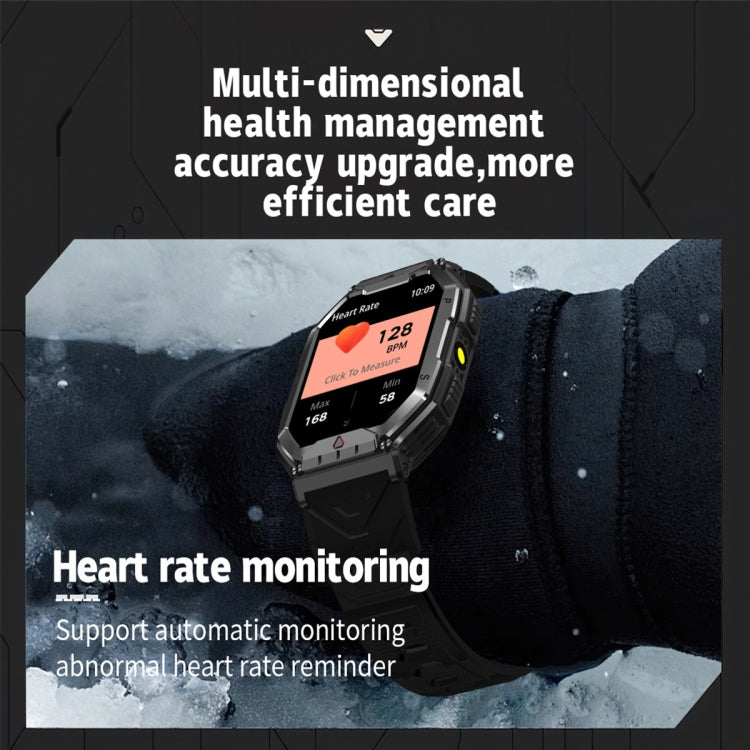 KR82 2.1 inch Color Screen Smart Watch, Support Bluetooth Call / Health Monitoring(Camouflage Orange) - Smart Wristbands by PMC TechLife | Online Shopping South Africa | PMC TechLife | Buy Now Pay Later Mobicred