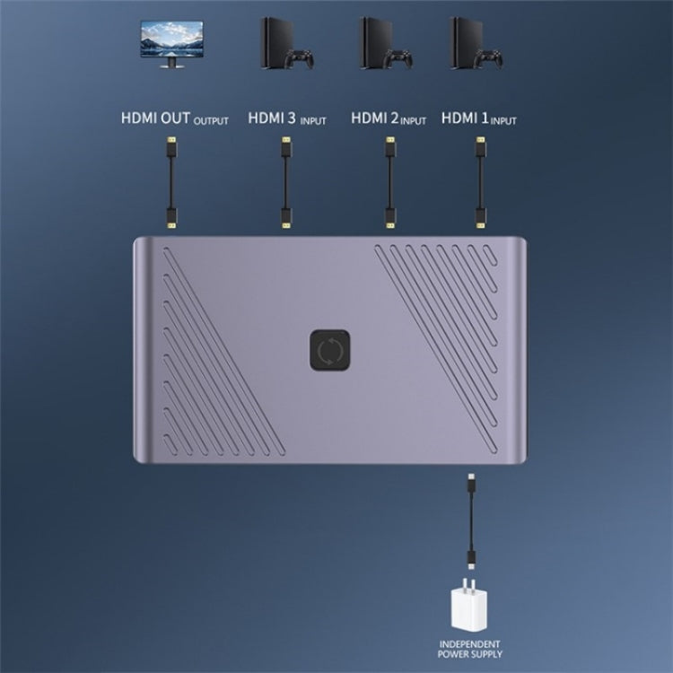 Q803 For TV / Monitor / Camera 8K HDMI 3-in-1-out Switch Converter with USB-C 5V Port - Video Capture Solutions by PMC TechLife | Online Shopping South Africa | PMC TechLife | Buy Now Pay Later Mobicred