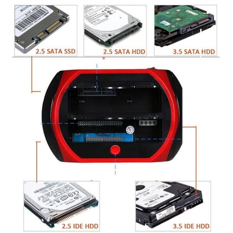 575D USB Hard Disk Holder Laptop Mobile Hard Disk Box 2.5 / 3.5inch SATA IDE HDD Base, Plug:AU Plug - HDD Enclosure by PMC Jewellery | Online Shopping South Africa | PMC Jewellery | Buy Now Pay Later Mobicred