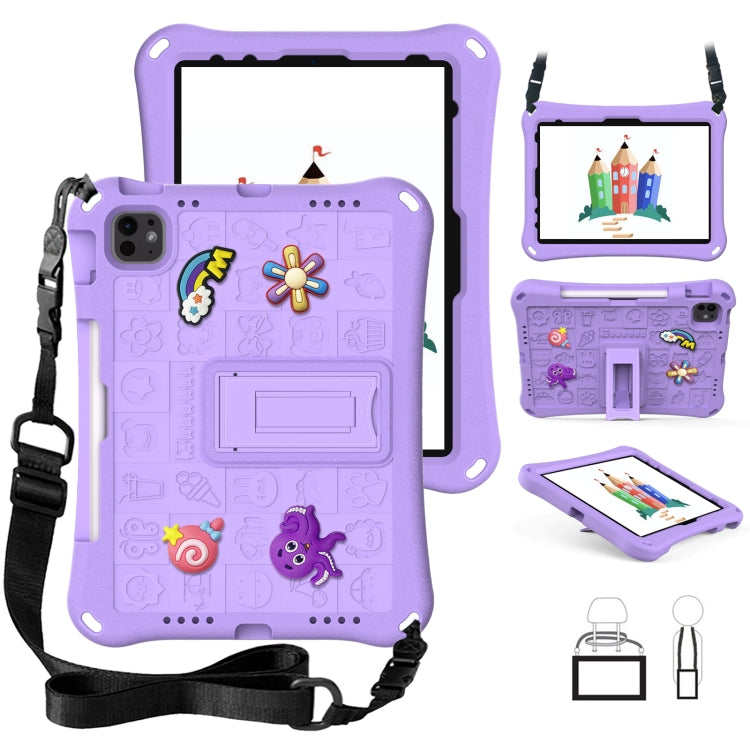 For iPad Air 11 2025 / 2024 Hi Baby EVA Full Body Tablet Case with Strap(Light Purple) - iPad Air 11 2025 / 2024 Cases by PMC TechLife | Online Shopping South Africa | PMC TechLife | Buy Now Pay Later Mobicred