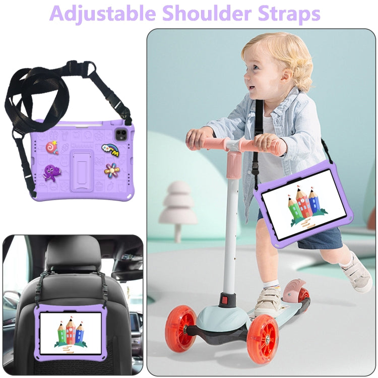 For iPad Air 11 2025 / 2024 Hi Baby EVA Full Body Tablet Case with Strap(Light Purple) - iPad Air 11 2025 / 2024 Cases by PMC TechLife | Online Shopping South Africa | PMC TechLife | Buy Now Pay Later Mobicred