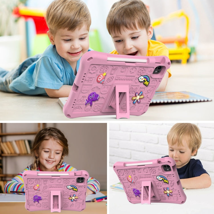 For iPad Air 11 2025 / 2024 Hi Baby EVA Full Body Tablet Case with Strap(Pink) - iPad Air 11 2025 / 2024 Cases by PMC TechLife | Online Shopping South Africa | PMC TechLife | Buy Now Pay Later Mobicred