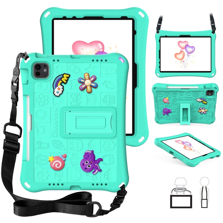 For iPad Air 11 2025 / 2024 Hi Baby EVA Full Body Tablet Case with Strap(Mint Green) - iPad Air 11 2025 / 2024 Cases by PMC TechLife | Online Shopping South Africa | PMC TechLife | Buy Now Pay Later Mobicred