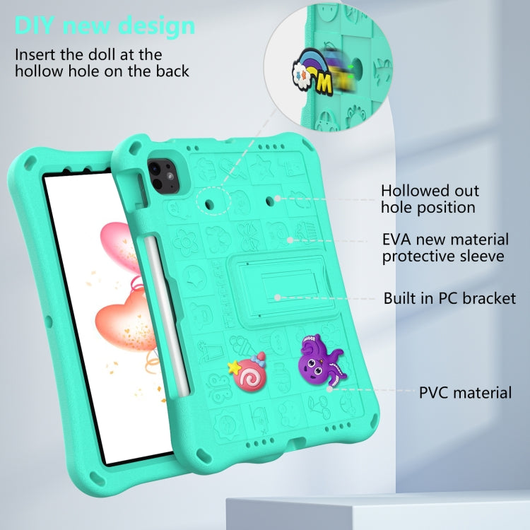 For iPad Air 11 2025 / 2024 Hi Baby EVA Full Body Tablet Case with Strap(Mint Green) - iPad Air 11 2025 / 2024 Cases by PMC TechLife | Online Shopping South Africa | PMC TechLife | Buy Now Pay Later Mobicred
