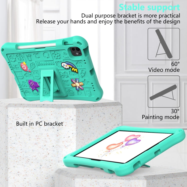 For iPad Air 11 2025 / 2024 Hi Baby EVA Full Body Tablet Case with Strap(Mint Green) - iPad Air 11 2025 / 2024 Cases by PMC TechLife | Online Shopping South Africa | PMC TechLife | Buy Now Pay Later Mobicred