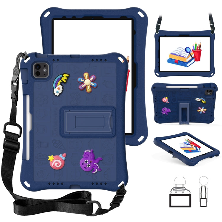 For iPad Air 11 2025 / 2024 Hi Baby EVA Full Body Tablet Case with Strap(Navy Blue) - iPad Air 11 2025 / 2024 Cases by PMC TechLife | Online Shopping South Africa | PMC TechLife | Buy Now Pay Later Mobicred